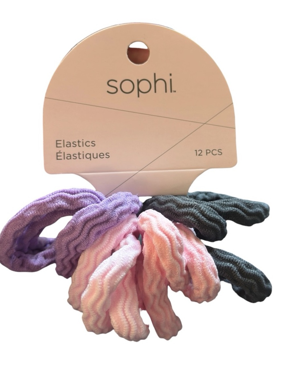 SOPHI Women’s 12 Count Pastel Textured Elastic Hair Tie Scrunchies NWT